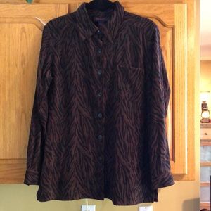 Animal print big shirt by denim and company